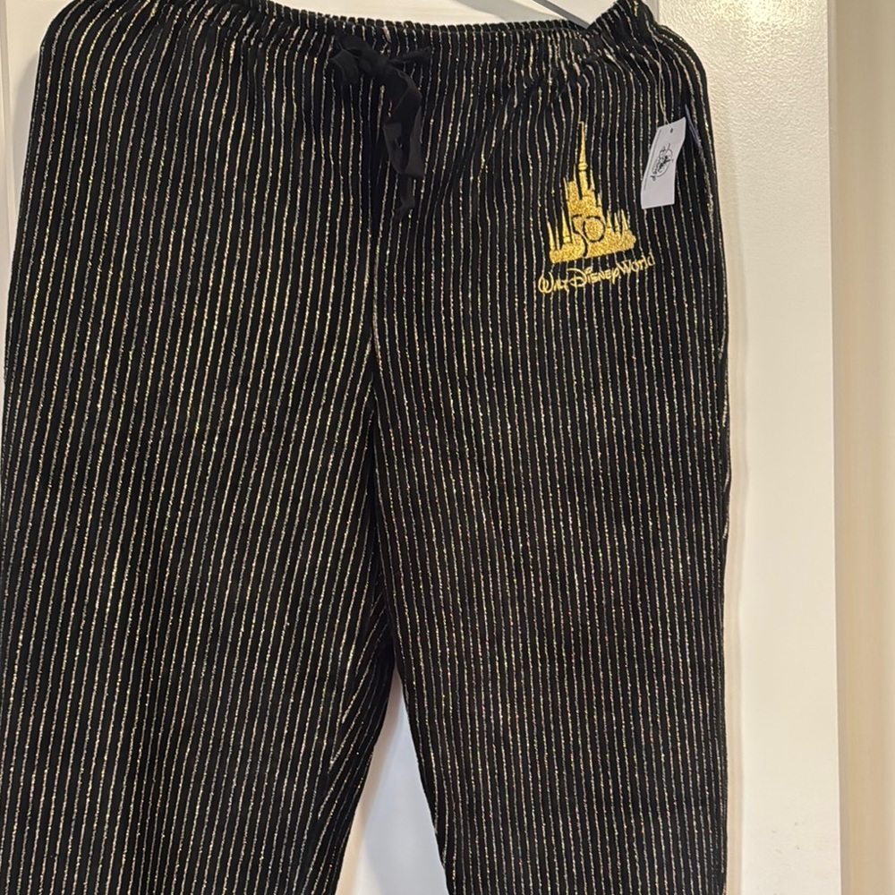 Disney Black and Gold Track Pants